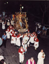 Statua della Madonna in processione