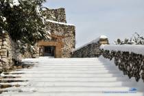 Ingresso Rocca di Montecelio innevato - Foto di Damiano Graziani